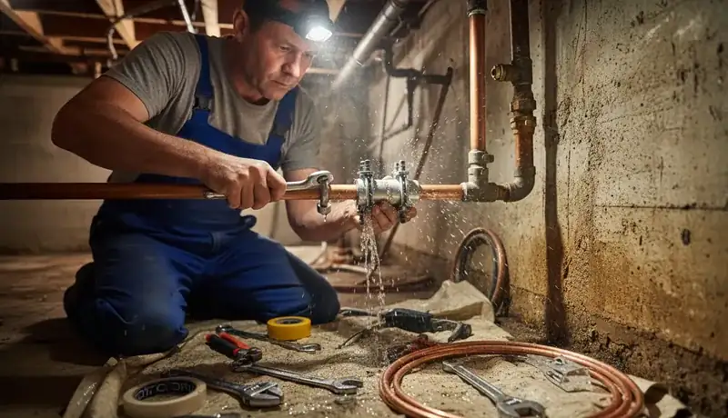 Burst Pipe Repair services in Battle Creek, MI.