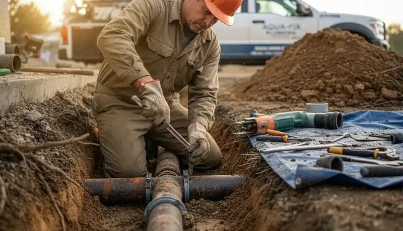 Sewer Line Repair services in Charlottesville, VA.