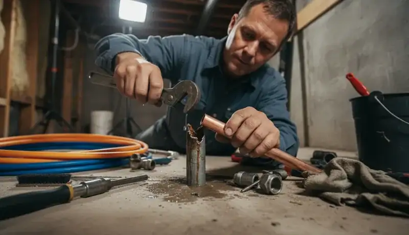 Burst Pipe Repair services in Clarksville, TN.