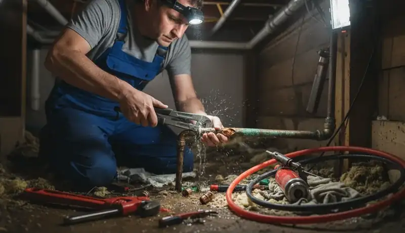 Burst Pipe Repair services in Eudora, KS.