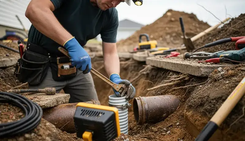Sewer Line Repair services in Fredericksburg, VA.