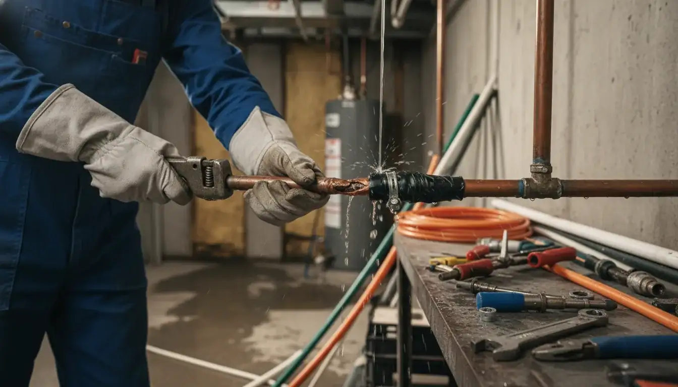 Burst Pipe Repair services in Liberty, MO.