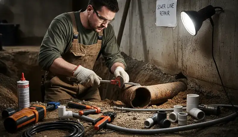 Sewer Line Repair services in Matthews, NC.