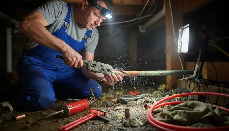 Burst Pipe Repair services in St. Albans, VT.