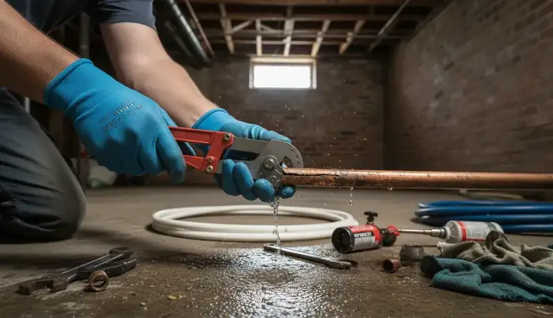 Burst Pipe Repair services in St. Charles, IL.
