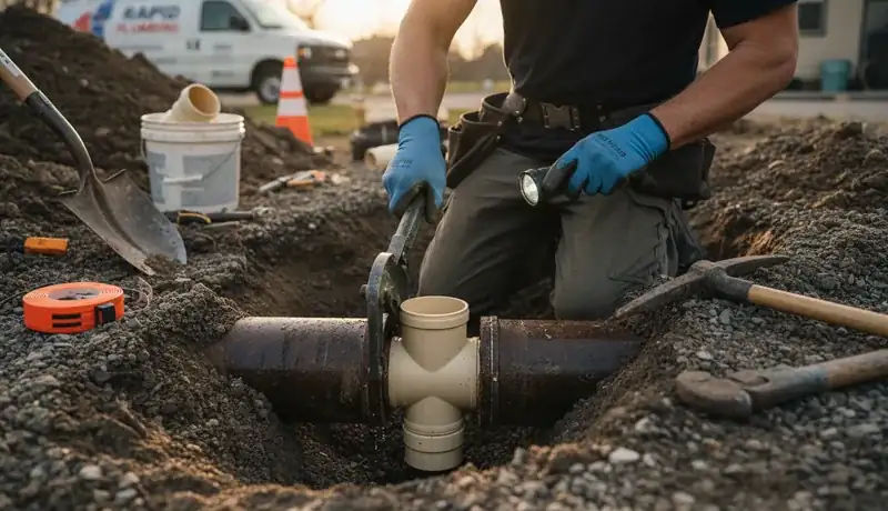 Sewer Line Repair services in Vista Santa Rosa, CA.