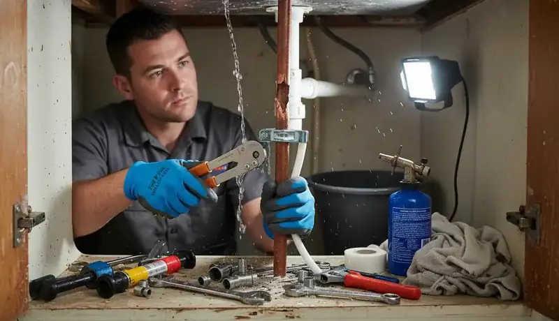 Burst Pipe Repair services in Woodlands, CA.